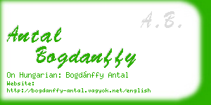 antal bogdanffy business card